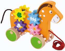 ויגה - סוס משוך וסע עם גלגלי שיניים VIGA 50976