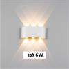 6W - לבן - מנורת קיר לד Up/down