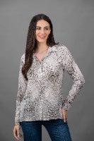 חולצת כפתורים חום