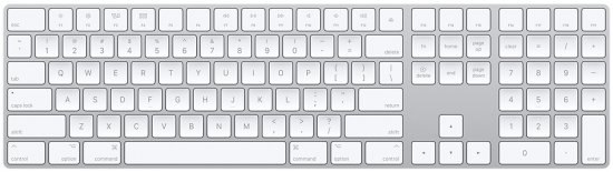 מקלדת אלחוטית בלוטוס' עם ספרות צד Apple Magic Keyboard with Numeric Keypad דגם A1843