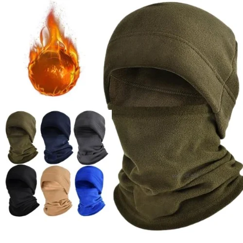 סט מחמם צוואר וכובע גרב תרמי לחורף