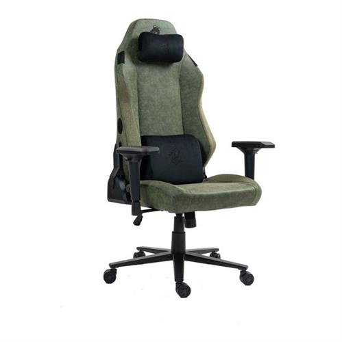 כסא גיימינג Dragon Alpine דמוי עור בצבע ירוק צבאי