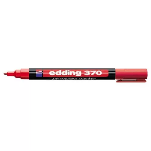 טוש פרמננט 370 טיפ 1 מ"מ אדום אדינג edding