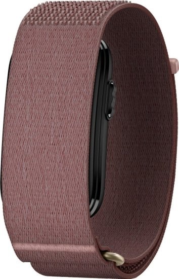 צמיד כושר ובריאות חכם ללא מסך צבע Mauve גודל רצועה Garmin Cirqa S-M – GPS רצועת בד ארוגה בצבע Mauve עוטפת יחידת מעקב שחורה