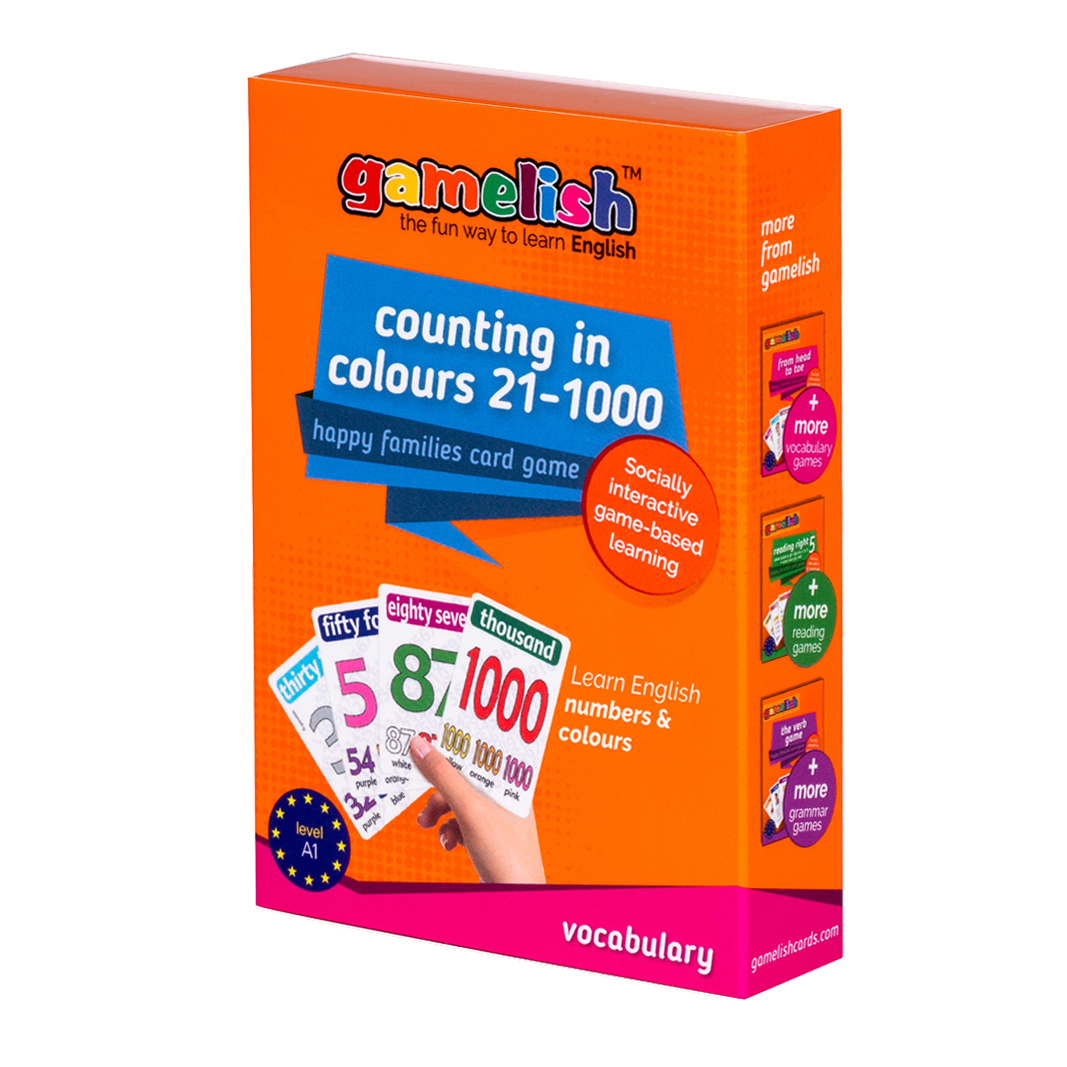 משחק רביעיות gamelish | סופרים בצבעים 21-1000  Numbers & Colors