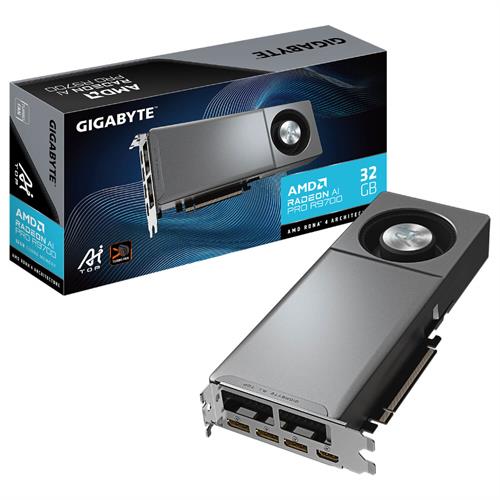 כרטיס מסך Gigabyte Radeon AI PRO R9700 AI TOP 32GB GDDR6 GV-R9700AI TOP-32GD