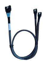 כבל Amphenol SFF-8654 SlimSAS X 8 to SFF-8654 2 X 4 SlimSAS