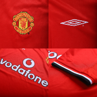 00/02 Manchester United Home Red Retro Jerseys Shirt