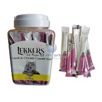 חטיף שלוק קרמי מפנק לחתול בטעם כבש ועוף לקרס LEKKERS