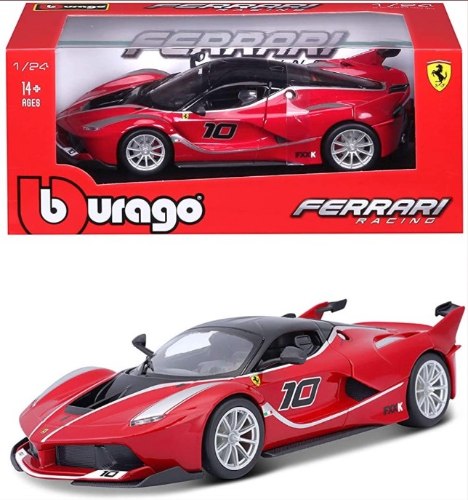 דגם בוראגו מכונית פרארי אדומה Bburago Ferrari FXX-K Red 1/24