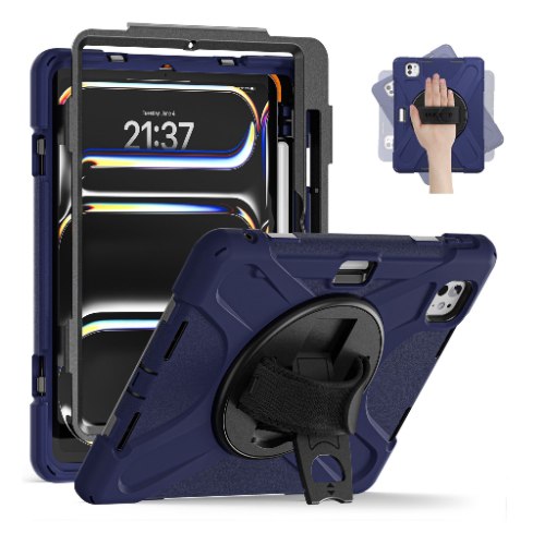 כיסוי קומבו לטאבלט סמסונג SAMSUNG TAB A11 PLUS X230 X236 כחול נייבי
