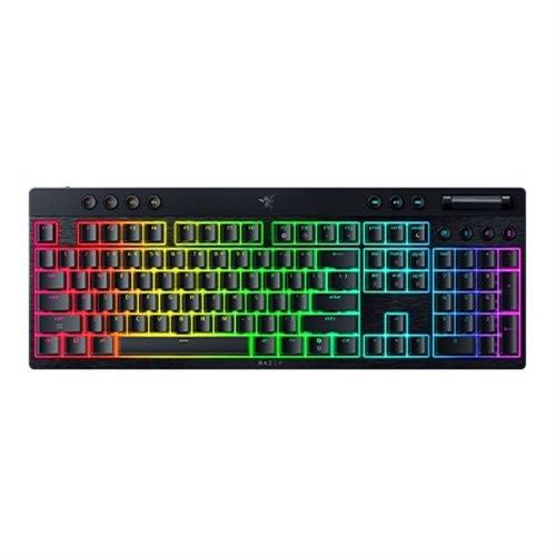 מקלדת גיימינג מכנית שטוחה אלחוטית Razer BlackWidow V4 Low Profile HyperSpeed Yellow Switch