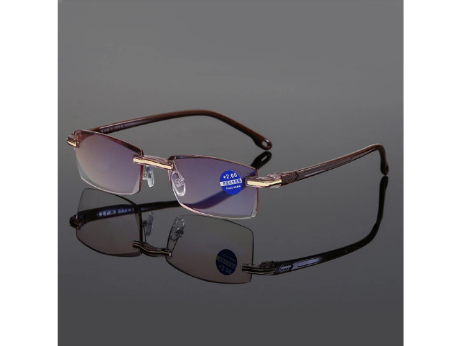 NONOR קריאת משקפיים גברים אנטי כחול קרני פרסביופיה משקפי נשים בציר משקפי ללא מסגרת Diopter + 1.0 1.5