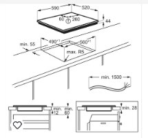 כיריים אינדוקציה AEG IKE64471FB