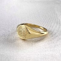 טבעת חותם טביעת אצבע- זהב
