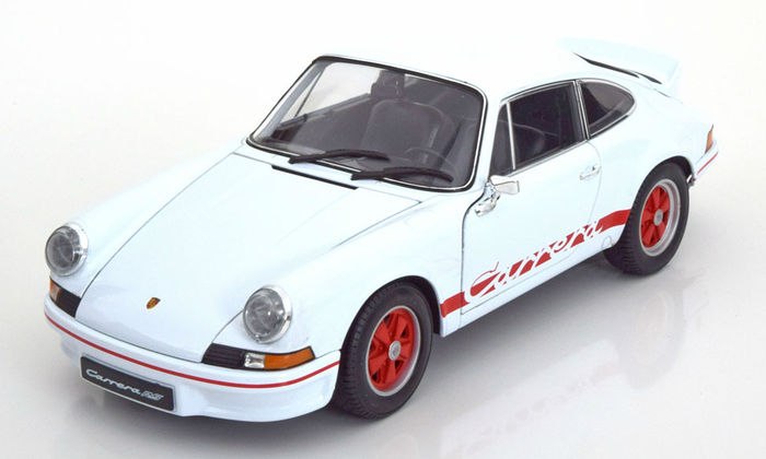 דגם מכונית פורש קררה 1:18 Porsche 911 Carrera RS 2.7, 1973 מבית Welly
