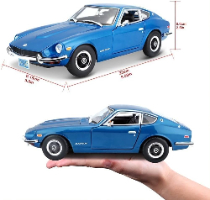 דגם מכונית דאטסון  כחולה - Maisto 1971 DATSUN 240 Z
