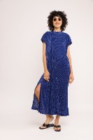 שמלת NAM - פליסה כחול מלכותי