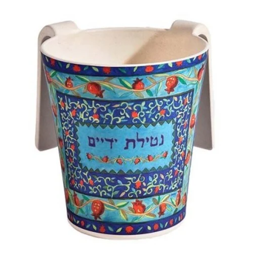 נטלה לנטילת ידיים במבוק גדול דגם משטח רימונים