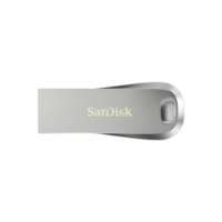 זיכרון נייד SanDisk Ultra Luxe USB 3.1 64GB SDCZ74-064G-G46 – כונן USB אחד בצבע כסף עם לוגו SanDisk על רקע לבן