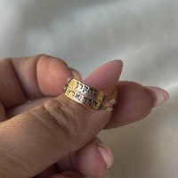 טבעת פס 2 שמות | טבעת חריטה