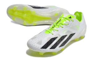 נעלי כדורגל מקצועיות אדידס לבן שחור צהוב Adidas X CRAZYFAST+ FG