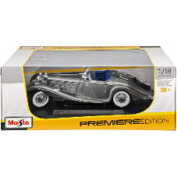 דגם מכונית מרצדס אספנות -  Maisto Mercedes-Benz 500 K Typ Special Roadster Silver 1:18