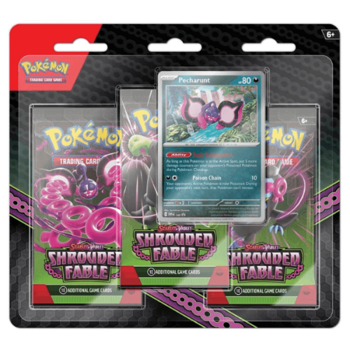 Pokemon TCG: Scarlet & Violet 6.5 Shrouded Fable 3-Pack Blister קלפי בליסטר סקרלט ויולט