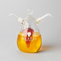 בקבוק שמן וחומץ משולב ללא טפטוף זית וגפן Grapes - מארז לא מושלם