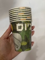 כוסות נייר 8 יח גיוס קל  ירוק