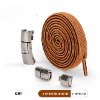 חום - שרוכי נעליים אלסטיים עם סוגר ללא קשירה Press Lock