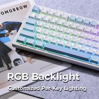 מקלדת גיימינג אלחוטית MCHOSE G75 Pro Cabbage Tofu Switch כחולה - ללא חריטה בעברית