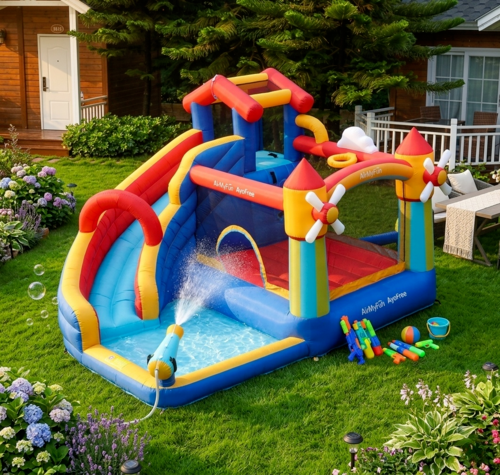 מתקן מתנפח עם מגלשה תחנת רוח דגם  W83055 מבית Doctor Dolphin