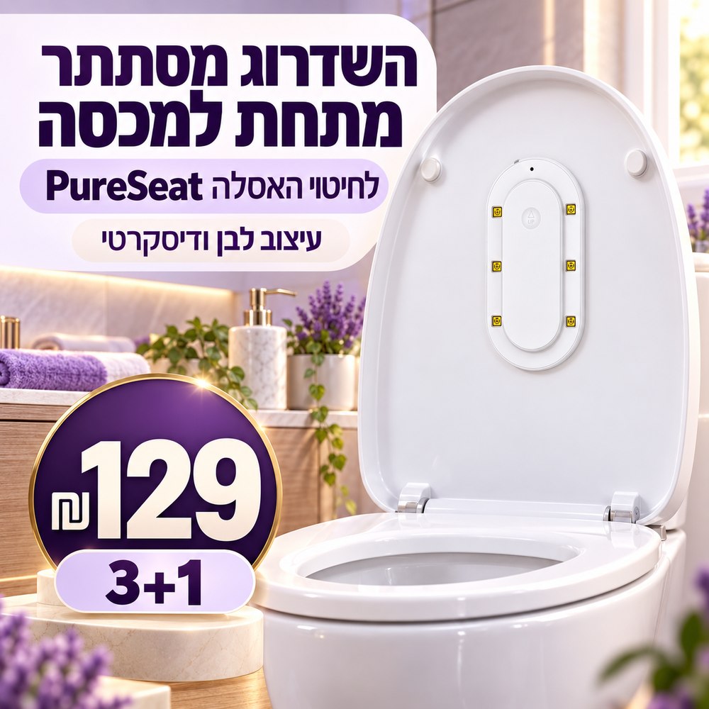 PureSeat — חדש בחנות, 129 ₪, משלוח חינם ו־3+1