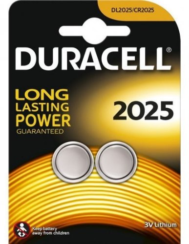 מארז 2 סוללות ליתיום Duracell CR2025 / DL2025