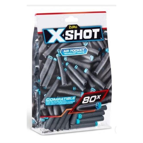 אקס שוט - שקית מילוי 80 חצים - X-Shot Air Pocket Darts Refill 80 Pack 6499X