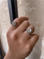 טבעת טיפה דיילי- קריסטל כסף 925