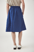 חצאית מניילון יפני - כחול מט