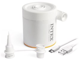 משאבת ניפוח אוויר חשמלית USB לבנה 66616 מבית INTEX