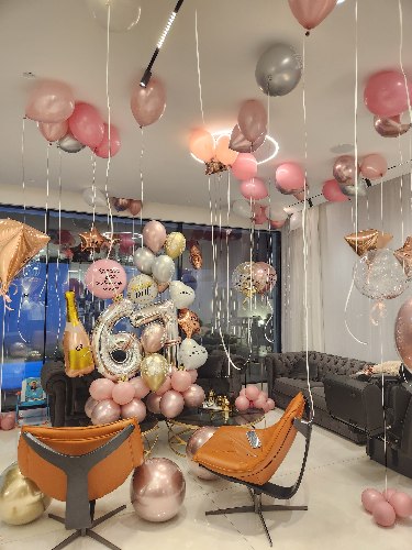 סידור בלונים יוקרתי ומעוצב ליום הולדת