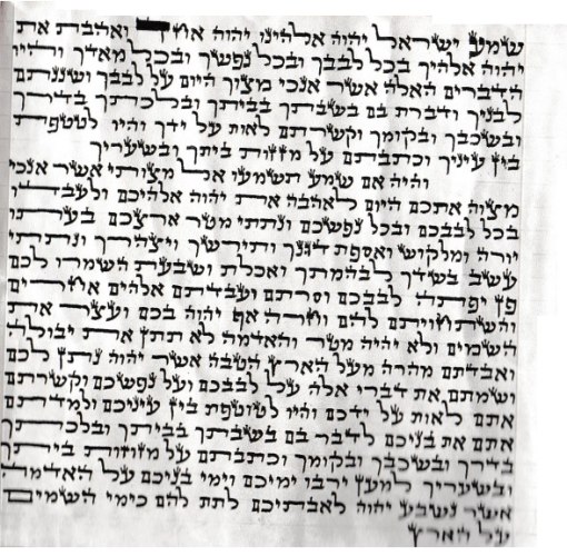 קלף מזוזה כשר ספרדי 12 סנטימטר