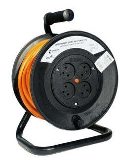 תוף חשמל מאריך 25 מטר 4 שקעים OM-BI-25A אומגה Omega