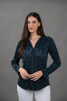 חולצת פליסה כחול פטרול