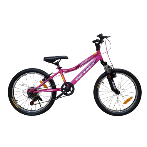 אופניים 20" BIG BIKE שלדה ברזל 7 הילוכים וורוד בולם קדמי
