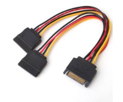 מפצל חשמל SATA Male to 2XSATA Female
