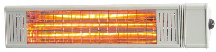 תנור חימום אינפרא אדום | דגם  1000W | שחור מט לאמבטיה עמיד במים