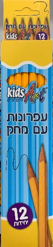 מארז 12 עפרונות עם מחק