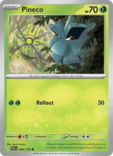 קלף בודד single פוקימון - pineco - Paldea Evolved - 004/193