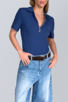 בגד גוף רוכסן לבן/כחול/שחור