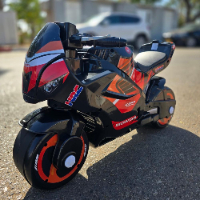 בימבה אופנוע הראשון שלי HONDA עם אפקטים קוליים לגיל שנתיים ומעלה - שחור